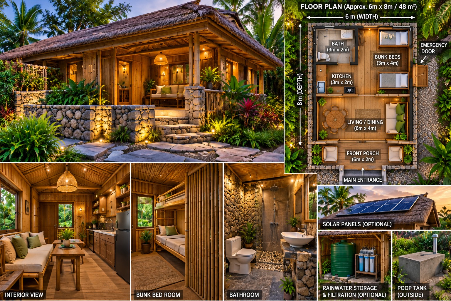 Plot Layout Solar Panel Design 5 · Stone & Bamboo Retreat | Miag-ao & Beyond